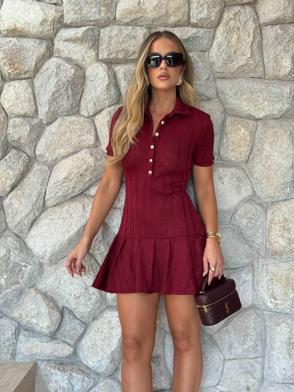 Vestido Vinho Isis