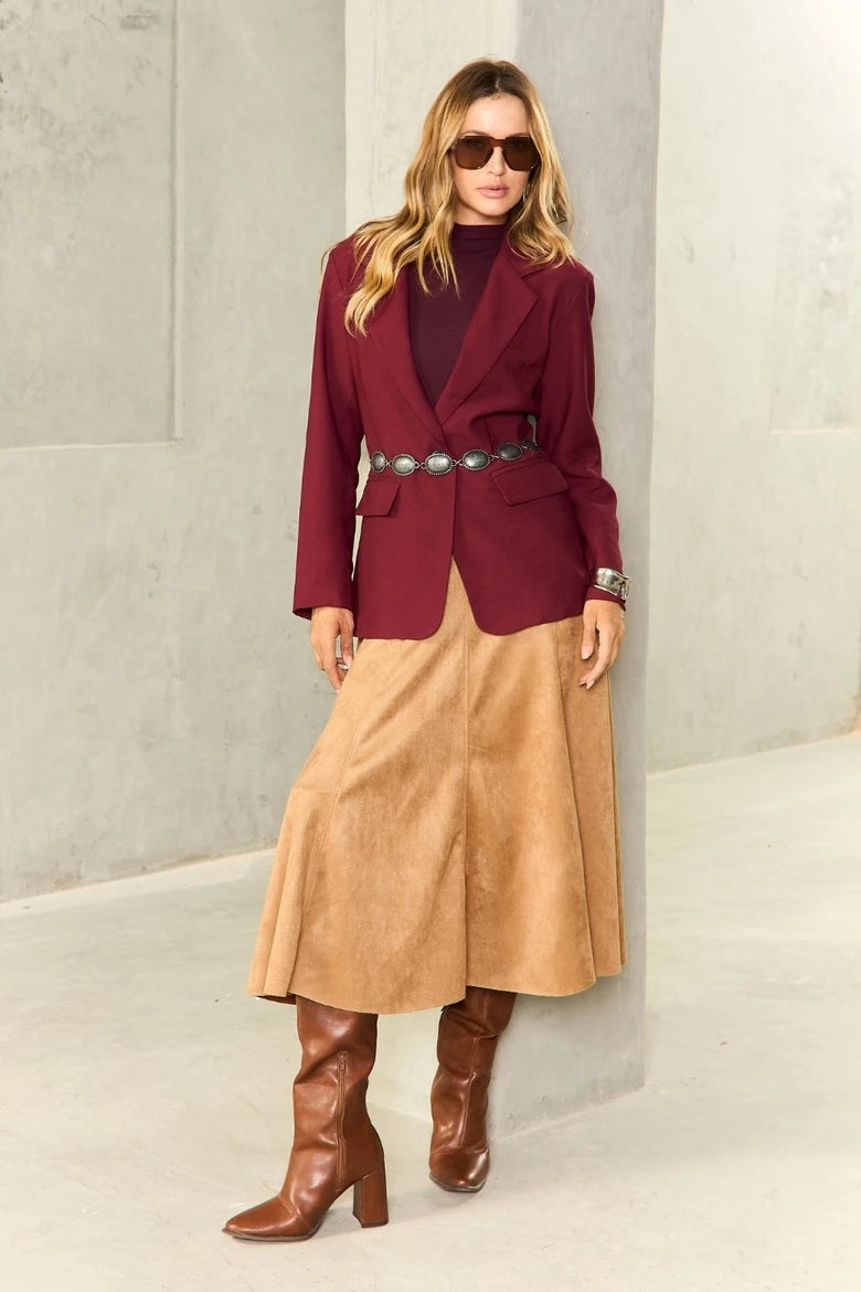 Saia Godê Suede Paloma