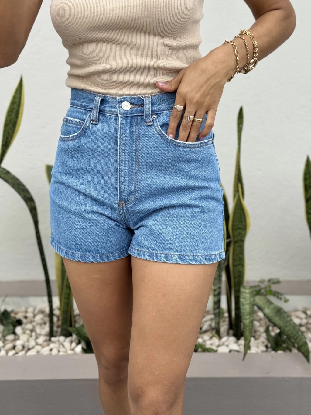 Short Jeans Cintura Alta